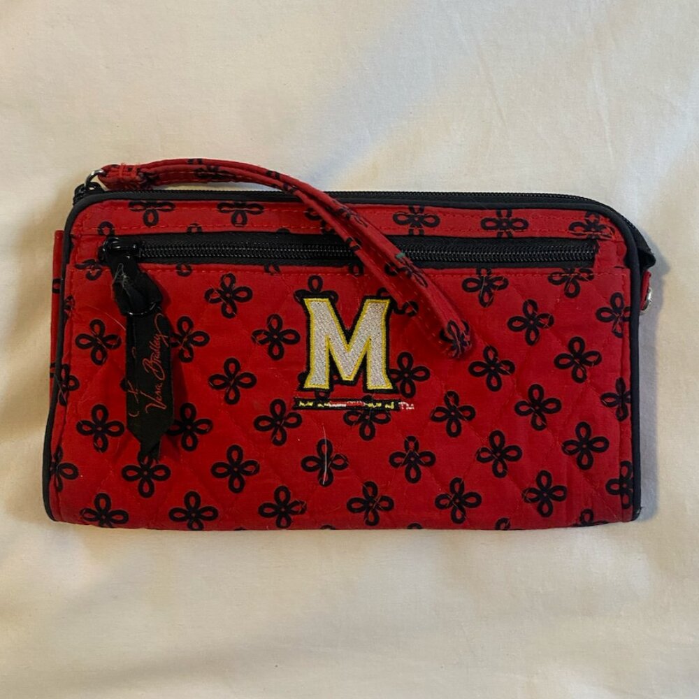 NWT Vera Bradley Collegiate Collection Front Zip Wristlet - Maryland